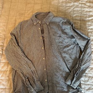 Alex Crane Playa Shirt / Lines (100% linen) size L